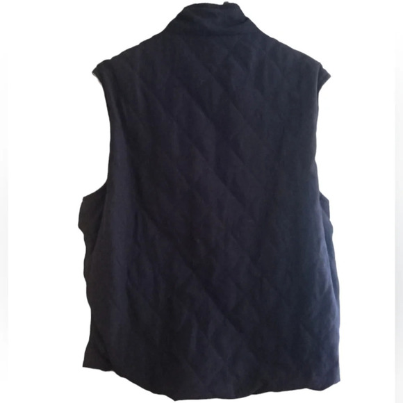 Peter Millar Men's Navy Blue Reversible Wool Quilted Full Zip Vest Size XL - Picture 2 of 7